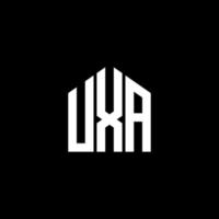 diseño de logotipo de letra uxa sobre fondo negro. concepto de logotipo de letra de iniciales creativas uxa. diseño de letras uxa. vector