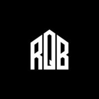 RQB letter logo design on BLACK background. RQB creative initials letter logo concept. RQB letter design.RQB letter logo design on BLACK background. R vector
