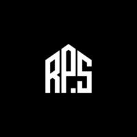 RPS letter design.RPS letter logo design on BLACK background. RPS creative initials letter logo concept. RPS letter design.RPS letter logo design on BLACK background. R vector