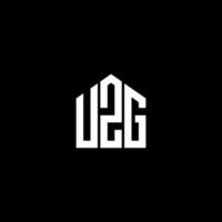 diseño de logotipo de letra uzg sobre fondo negro. concepto de logotipo de letra de iniciales creativas uzg. diseño de letras uzg. vector
