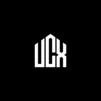 UCX letter logo design on BLACK background. UCX creative initials letter logo concept. UCX letter design. vector