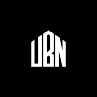 UBN letter logo design on BLACK background. UBN creative initials letter logo concept. UBN letter design. vector