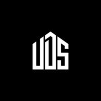 UDS letter design.UDS letter logo design on BLACK background. UDS creative initials letter logo concept. UDS letter design.UDS letter logo design on BLACK background. U vector