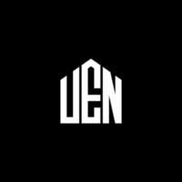 UEN letter logo design on BLACK background. UEN creative initials letter logo concept. UEN letter design. vector