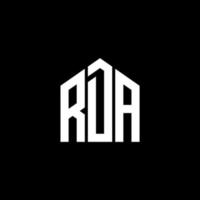 RDA letter design.RDA letter logo design on BLACK background. RDA creative initials letter logo concept. RDA letter design.RDA letter logo design on BLACK background. R vector
