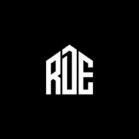 RDE letter design.RDE letter logo design on BLACK background. RDE creative initials letter logo concept. RDE letter design.RDE letter logo design on BLACK background. R vector
