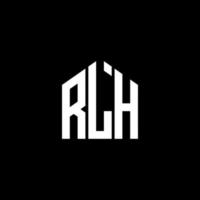 RLH creative initials letter logo concept. RLH letter design.RLH letter logo design on BLACK background. RLH creative initials letter logo concept. RLH letter design. vector