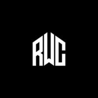 RWC letter design.RWC letter logo design on BLACK background. RWC creative initials letter logo concept. RWC letter design.RWC letter logo design on BLACK background. R vector