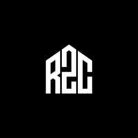 RZC letter design.RZC letter logo design on BLACK background. RZC creative initials letter logo concept. RZC letter design.RZC letter logo design on BLACK background. R vector
