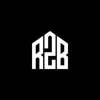 diseño de letras rzb. diseño de logotipo de letras rzb sobre fondo negro. concepto de logotipo de letra de iniciales creativas rzb. diseño de letras rzb. vector