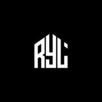 RYL letter design.RYL letter logo design on BLACK background. RYL creative initials letter logo concept. RYL letter design.RYL letter logo design on BLACK background. R vector
