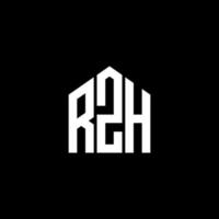 diseño de la letra rzh. diseño del logotipo de la letra rzh sobre fondo negro. concepto de logotipo de letra de iniciales creativas rzh. diseño de la letra rzh. diseño del logotipo de la letra rzh sobre fondo negro. r vector