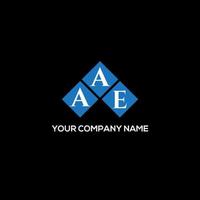 diseño de logotipo de letra aae sobre fondo negro. concepto de logotipo de letra de iniciales creativas aae. diseño de letras aae. vector