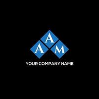 AAM letter logo design on BLACK background. AAM creative initials letter logo concept. AAM letter design. vector