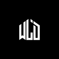 WLD letter logo design on BLACK background. WLD creative initials letter logo concept. WLD letter design. vector