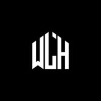 WLH letter logo design on BLACK background. WLH creative initials letter logo concept. WLH letter design. vector