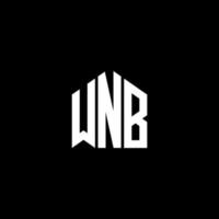 diseño de logotipo de letra wnb sobre fondo negro. concepto de logotipo de letra de iniciales creativas de wnb. diseño de letras wnb. vector