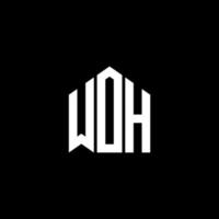 WOH letter logo design on BLACK background. WOH creative initials letter logo concept. WOH letter design. vector