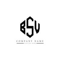 diseño de logotipo de letra bsv con forma de polígono. bsv polígono y diseño de logotipo en forma de cubo. bsv hexágono vector logo plantilla colores blanco y negro. monograma bsv, logotipo empresarial y inmobiliario.