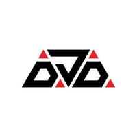 Diseño de logotipo de letra triangular djd con forma de triángulo. monograma de diseño del logotipo del triángulo djd. plantilla de logotipo de vector de triángulo djd con color rojo. logo triangular djd logo simple, elegante y lujoso. djd