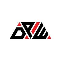 diseño de logotipo de letra triangular dpw con forma de triángulo. monograma de diseño de logotipo de triángulo dpw. plantilla de logotipo de vector de triángulo dpw con color rojo. logo triangular dpw logo simple, elegante y lujoso. dpw