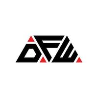 DFW triangle letter logo design with triangle shape. DFW triangle logo design monogram. DFW triangle vector logo template with red color. DFW triangular logo Simple, Elegant, and Luxurious Logo. DFW