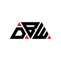 Diseño de logotipo de letra triangular dbw con forma de triángulo. monograma de diseño de logotipo de triángulo dbw. plantilla de logotipo de vector de triángulo dbw con color rojo. logotipo triangular dbw logotipo simple, elegante y lujoso. DBW