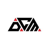 DCM triangle letter logo design with triangle shape. DCM triangle logo design monogram. DCM triangle vector logo template with red color. DCM triangular logo Simple, Elegant, and Luxurious Logo. DCM