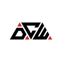 diseño de logotipo de letra de triángulo dcw con forma de triángulo. monograma de diseño de logotipo de triángulo dcw. plantilla de logotipo de vector de triángulo dcw con color rojo. logotipo triangular dcw logotipo simple, elegante y lujoso. dcw