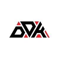 Diseño de logotipo de letra triangular ddk con forma de triángulo. monograma de diseño de logotipo de triángulo ddk. plantilla de logotipo de vector de triángulo ddk con color rojo. logotipo triangular ddk logotipo simple, elegante y lujoso. ddk
