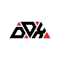 Diseño de logotipo de letra triangular ddx con forma de triángulo. monograma de diseño del logotipo del triángulo ddx. plantilla de logotipo de vector de triángulo ddx con color rojo. logotipo triangular ddx logotipo simple, elegante y lujoso. ddx