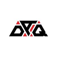 diseño de logotipo de letra triangular daq con forma de triángulo. monograma de diseño de logotipo de triángulo daq. plantilla de logotipo de vector de triángulo daq con color rojo. logotipo triangular daq logotipo simple, elegante y lujoso. daq