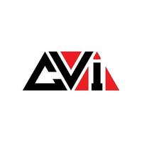 CVI triangle letter logo design with triangle shape. CVI triangle logo design monogram. CVI triangle vector logo template with red color. CVI triangular logo Simple, Elegant, and Luxurious Logo. CVI