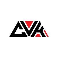 CVK triangle letter logo design with triangle shape. CVK triangle logo design monogram. CVK triangle vector logo template with red color. CVK triangular logo Simple, Elegant, and Luxurious Logo. CVK