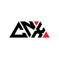 CNX triangle letter logo design with triangle shape. CNX triangle logo design monogram. CNX triangle vector logo template with red color. CNX triangular logo Simple, Elegant, and Luxurious Logo. CNX