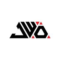 jwo diseño de logotipo de letra triangular con forma de triángulo. monograma de diseño del logotipo del triángulo jwo. Plantilla de logotipo de vector de triángulo jwo con color rojo. logotipo triangular jwo logotipo simple, elegante y lujoso. jwo