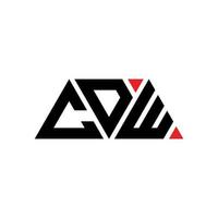 CDW triangle letter logo design with triangle shape. CDW triangle logo design monogram. CDW triangle vector logo template with red color. CDW triangular logo Simple, Elegant, and Luxurious Logo. CDW