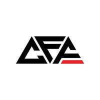 CFF triangle letter logo design with triangle shape. CFF triangle logo design monogram. CFF triangle vector logo template with red color. CFF triangular logo Simple, Elegant, and Luxurious Logo. CFF