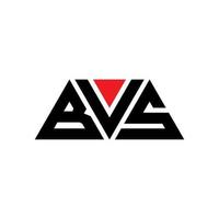 Diseño de logotipo de letra triangular bvs con forma de triángulo. monograma de diseño del logotipo del triángulo bvs. plantilla de logotipo de vector de triángulo bvs con color rojo. logotipo triangular bvs logotipo simple, elegante y lujoso. bvs