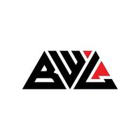 diseño de logotipo de letra de triángulo bwl con forma de triángulo. monograma de diseño de logotipo de triángulo bwl. plantilla de logotipo de vector de triángulo bwl con color rojo. logotipo triangular bwl logotipo simple, elegante y lujoso. bwl