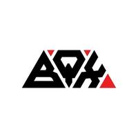 BQX triangle letter logo design with triangle shape. BQX triangle logo design monogram. BQX triangle vector logo template with red color. BQX triangular logo Simple, Elegant, and Luxurious Logo. BQX