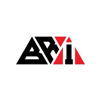 BRI triangle letter logo design with triangle shape. BRI triangle logo design monogram. BRI triangle vector logo template with red color. BRI triangular logo Simple, Elegant, and Luxurious Logo. BRI