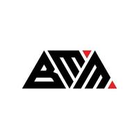 diseño de logotipo de letra triangular bmm con forma de triángulo. monograma de diseño de logotipo de triángulo bmm. plantilla de logotipo de vector de triángulo bmm con color rojo. logotipo triangular bmm logotipo simple, elegante y lujoso. mmm