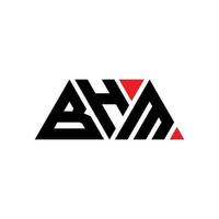 diseño de logotipo de letra de triángulo bhm con forma de triángulo. monograma de diseño del logotipo del triángulo bhm. plantilla de logotipo de vector de triángulo bhm con color rojo. logotipo triangular bhm logotipo simple, elegante y lujoso. bhm