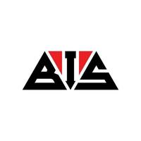 bis diseño de logotipo de letra triangular con forma de triángulo. monograma de diseño del logotipo del triángulo bis. bis plantilla de logotipo de vector de triángulo con color rojo. bis logo triangular logo simple, elegante y lujoso. Bis