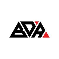 BDR triangle letter logo design with triangle shape. BDR triangle logo design monogram. BDR triangle vector logo template with red color. BDR triangular logo Simple, Elegant, and Luxurious Logo. BDR