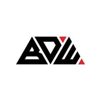 diseño de logotipo de letra de triángulo bdw con forma de triángulo. monograma de diseño de logotipo de triángulo bdw. plantilla de logotipo de vector de triángulo bdw con color rojo. logotipo triangular bdw logotipo simple, elegante y lujoso. bdw