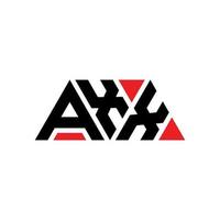 diseño de logotipo de letra triangular axx con forma de triángulo. monograma de diseño del logotipo del triángulo axx. plantilla de logotipo de vector de triángulo axx con color rojo. logotipo triangular axx logotipo simple, elegante y lujoso. axx