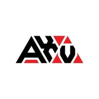 diseño de logotipo de letra triangular axv con forma de triángulo. monograma de diseño del logotipo del triángulo axv. plantilla de logotipo de vector de triángulo axv con color rojo. logotipo triangular axv logotipo simple, elegante y lujoso. axv