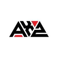 diseño de logotipo de letra triangular axz con forma de triángulo. monograma de diseño del logotipo del triángulo axz. plantilla de logotipo de vector de triángulo axz con color rojo. logotipo triangular axz logotipo simple, elegante y lujoso. axz